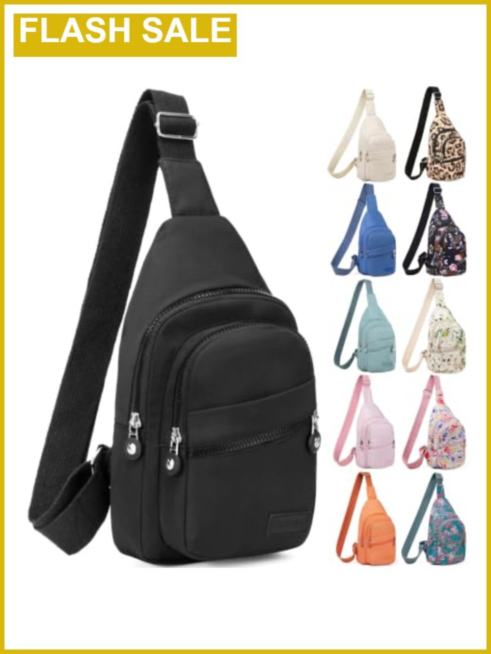 Banelu Sling Backpack Crossbody Bag Water-Resistant Nylon Travel Daypack